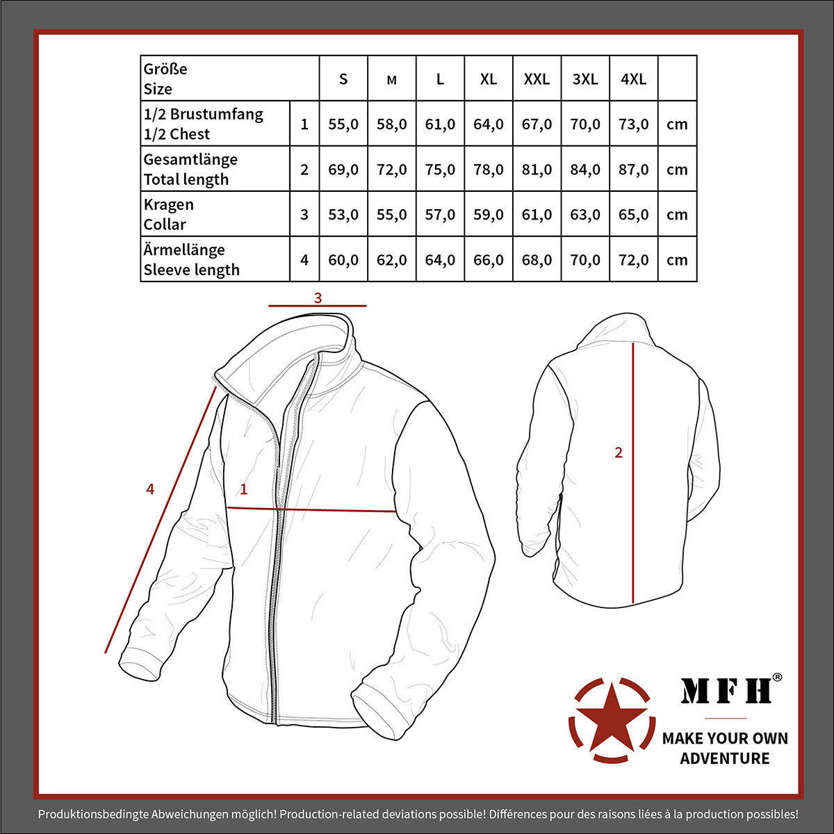 Fleece-Jacke, "Combat",oliv