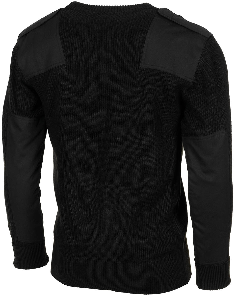 BW Pullover, mit Brusttasche, schwarz