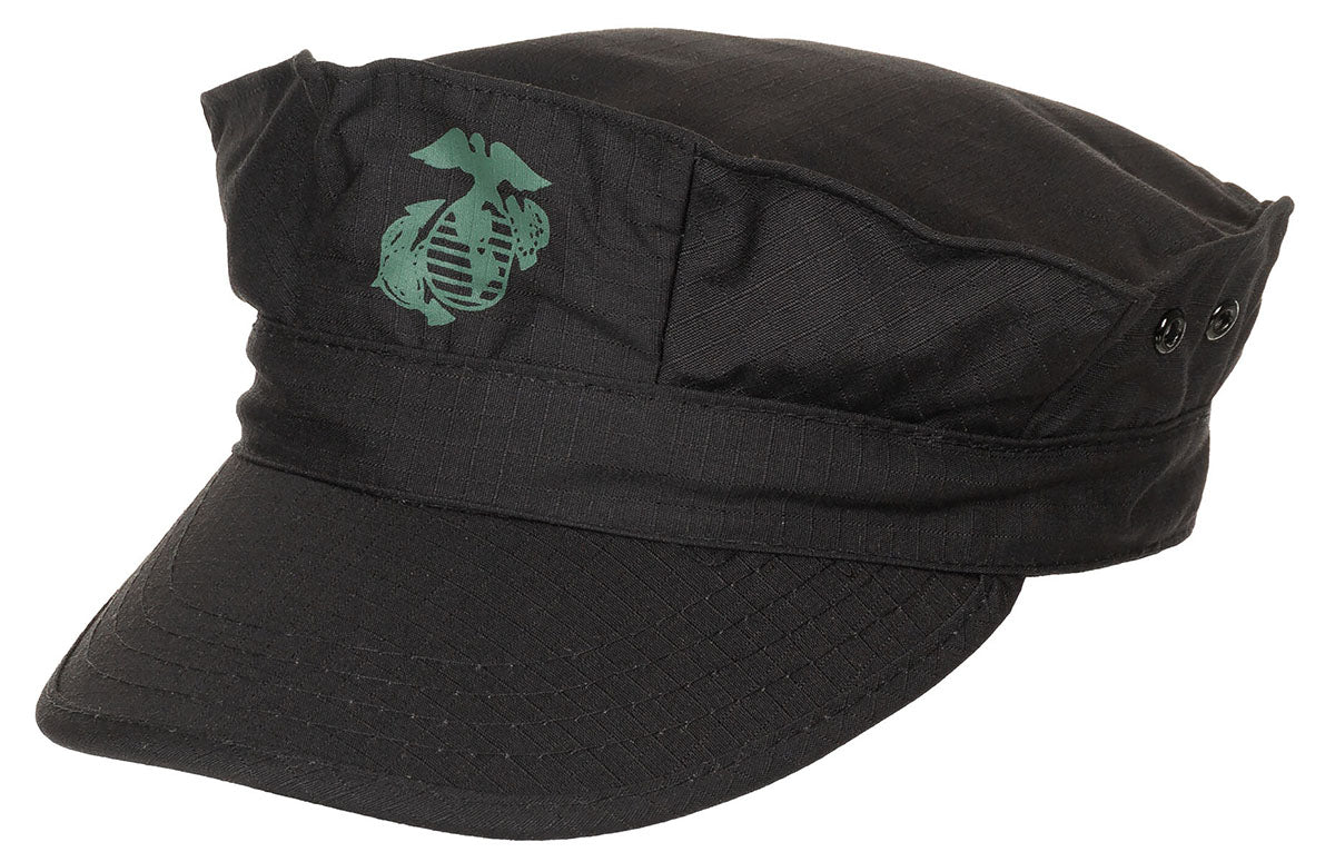 US Cap, "USMC", Rip Stop,schwarz, Marine-Corps-Druck