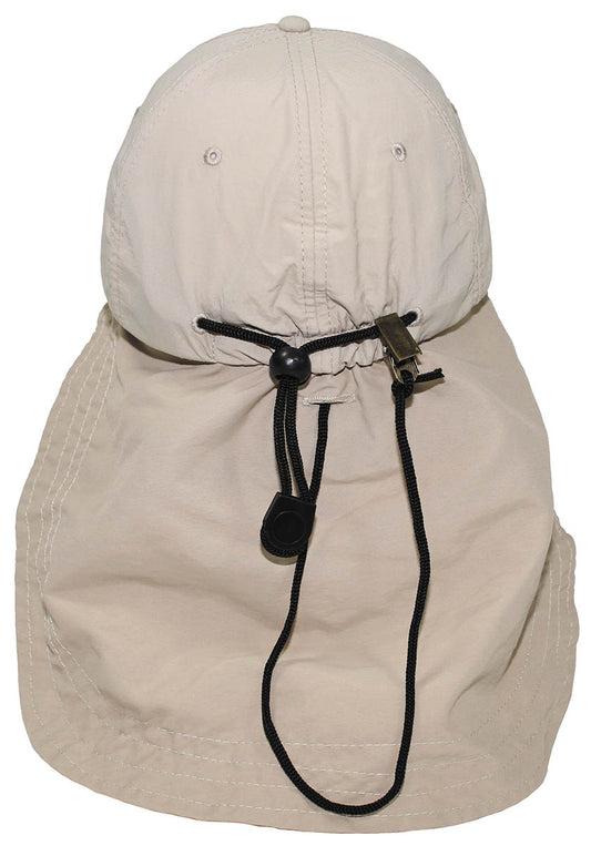 Cap, "Sahara", beige,langer Nackenschutz