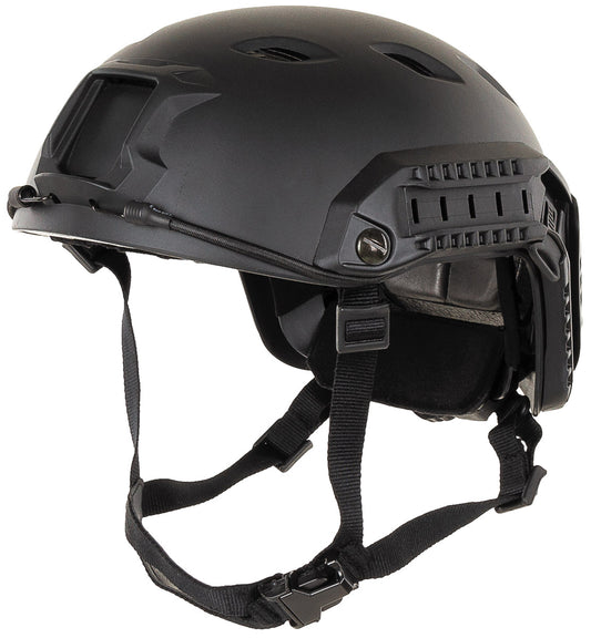 US Helm, FAST-Fallschirmjäger,schwarz, Rails, ABS-Kunststoff