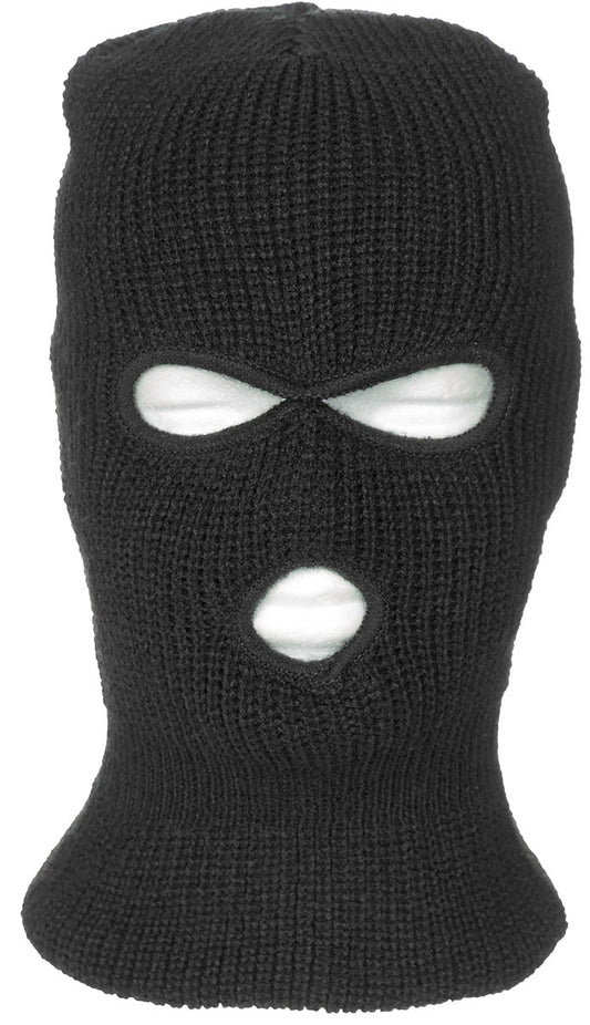 Balaclava, 3-Loch, Polyacryl,schwarz