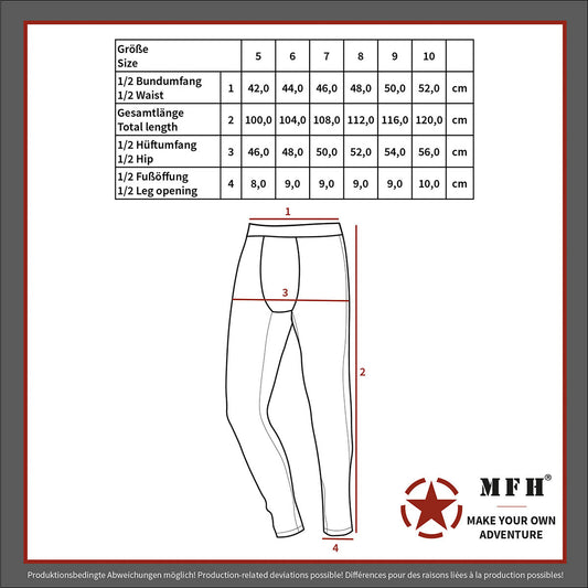 BW Unterhose, lang, oliv,große Größen