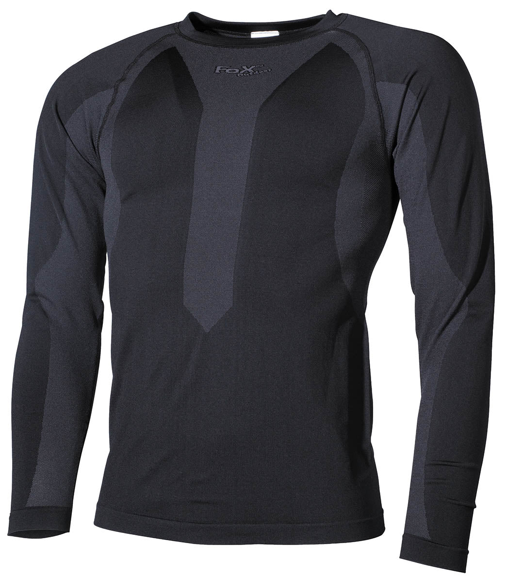 Thermo-Funktions-Unterhemd,langarm, schwarz