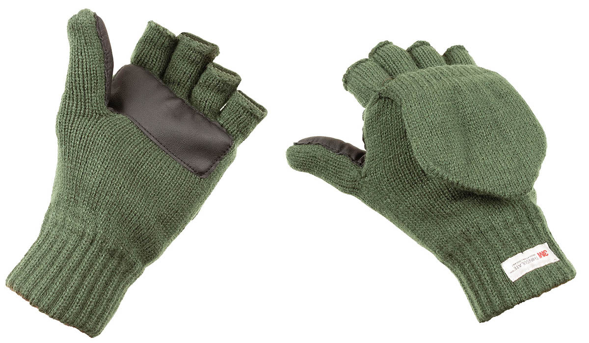 Strick-Faust-Fingerhandschuhe,oliv, 3M┘ Thinsulate┘
