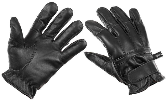 Lederhandschuhe, schwarz, mitQuarzsandfüllung