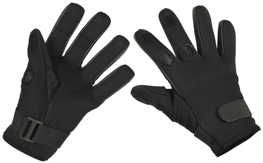 Fingerhandschuhe, "Mesh",Neopren, schwarz