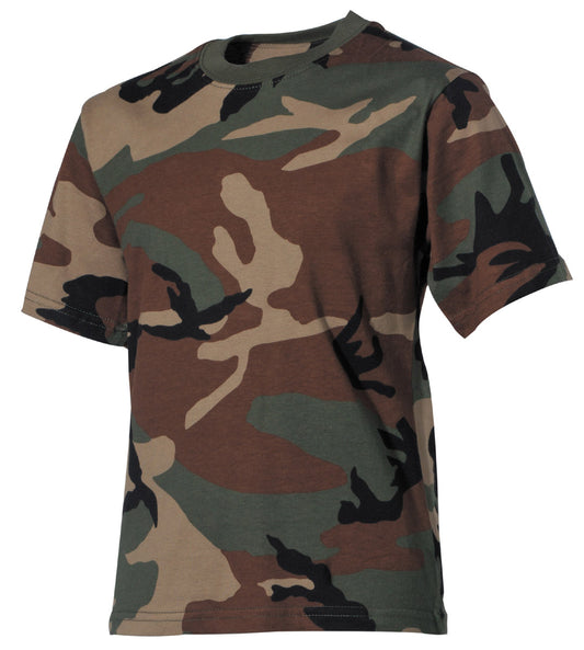 Kinder T-Shirt, woodland,halbarm, 170 g/m²