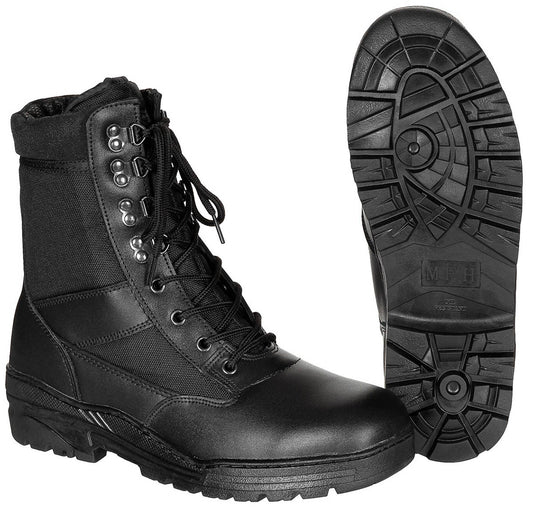 Stiefel, "Security", schwarz,8-Loch, Gummisohle