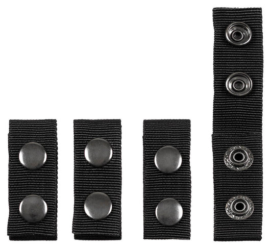 Gürtelhalter, Nylon, 4 Stk.,schwarz, mit 2 Druckknöpfen