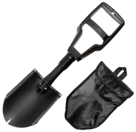 US Klappspaten, Plastikgriff,3-teilig, schwarz