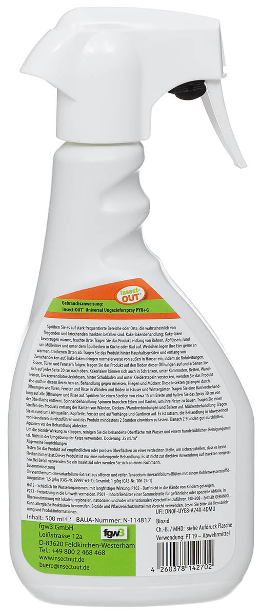 Insect-OUT, 500 ml,Ungezieferspray PYR+G