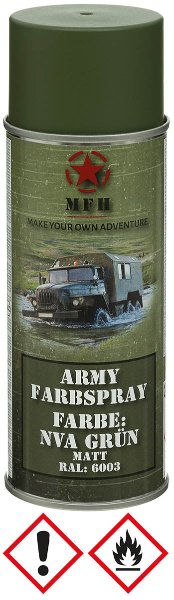 Army Farbspray,NVA GRÜN, matt, 400 ml