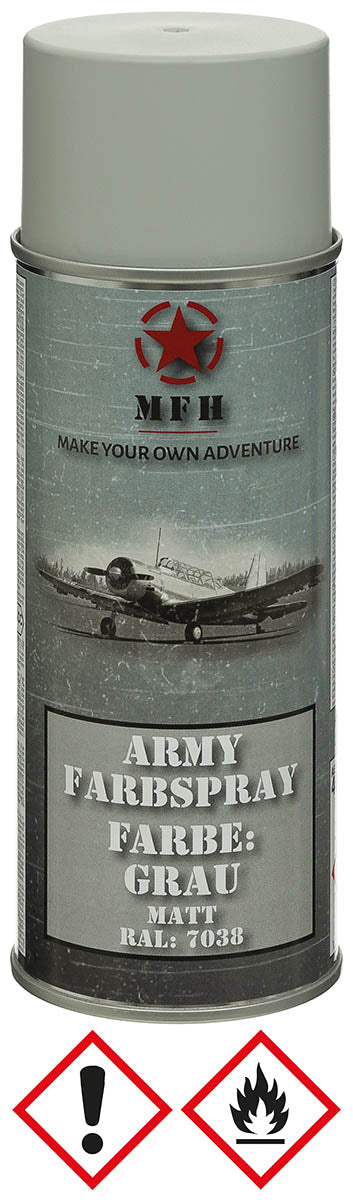 Army Farbspray,GRAU, matt, 400 ml