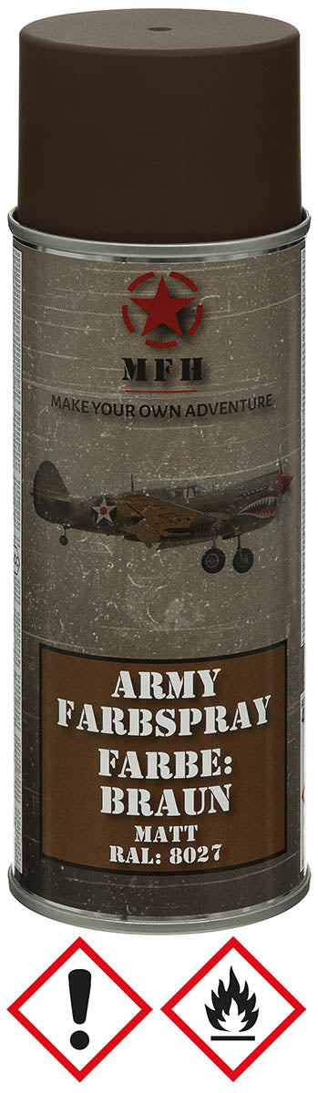 Army Farbspray,BRAUN, matt, 400 ml