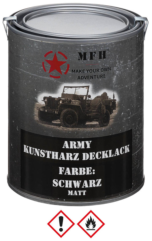 Army Lack, SCHWARZ,matt, Dose, 1 l
