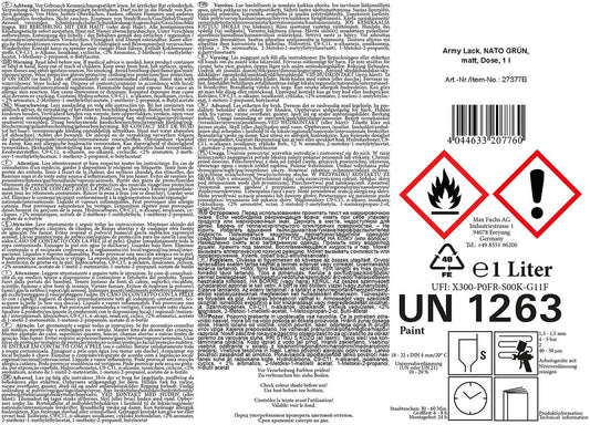 Army Lack, NATO GRÜN,matt, Dose, 1 l
