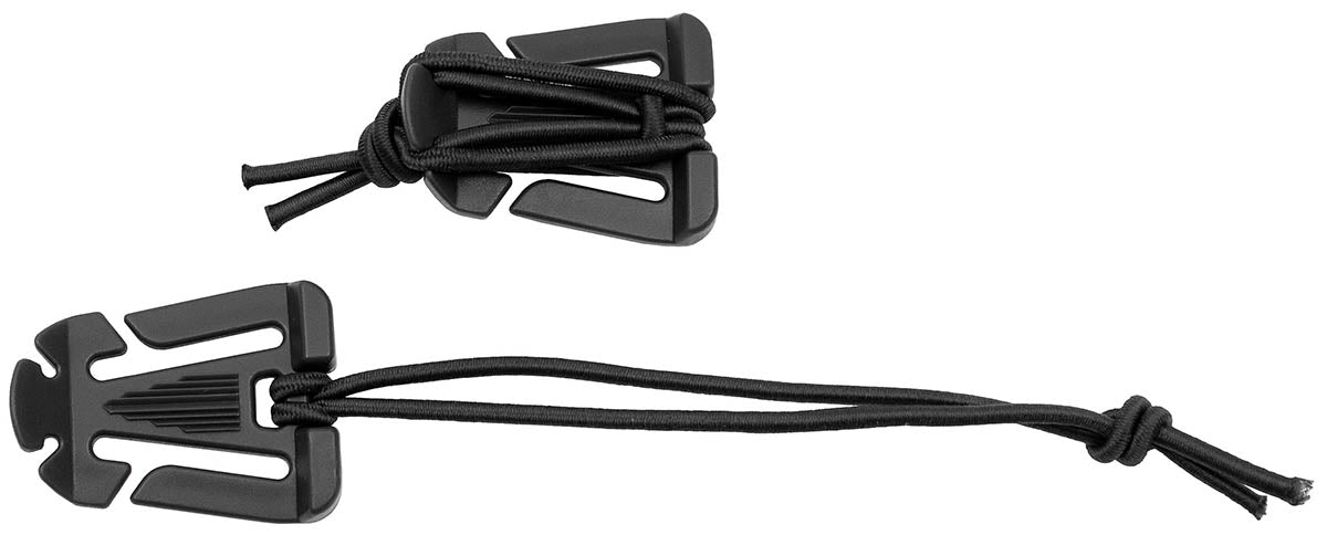 Clip mit Gummiband, "MOLLE",schwarz, 2er Pack