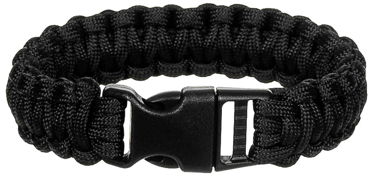 Armband, "Parachute Cord",schwarz , Breite ca. 2,3 cm