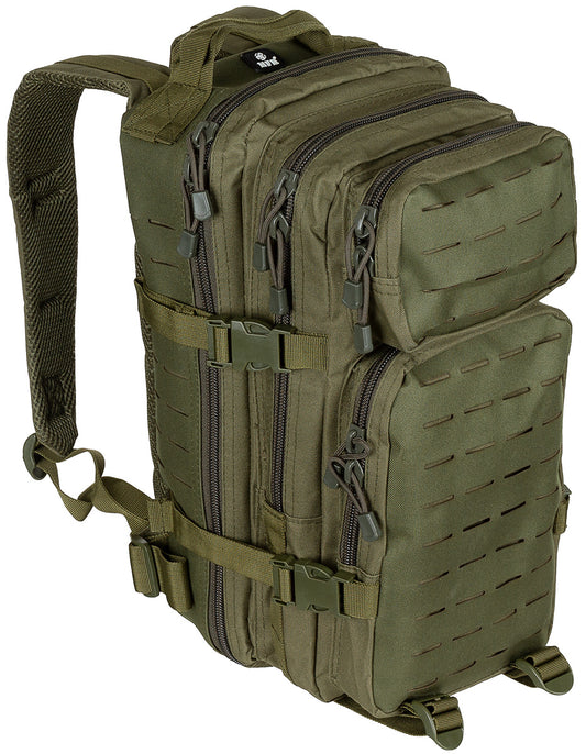 US Rucksack, Assault I,Laser, oliv