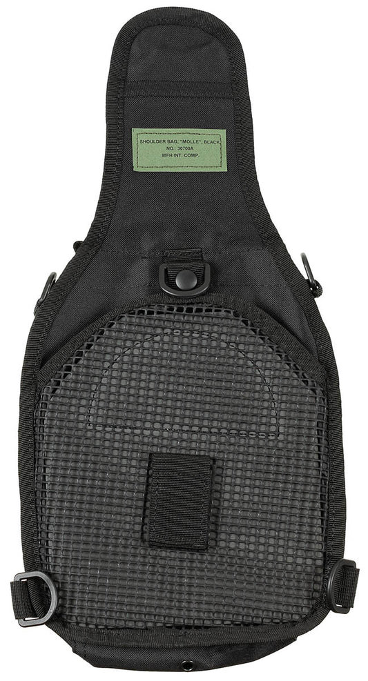Schulter-Umhängetasche,MOLLE, schwarz