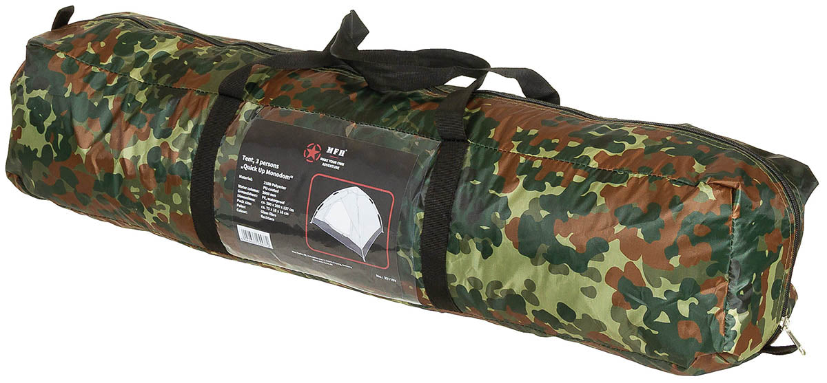 Zelt, "Quick Up Monodom", 3 Personen, flecktarn