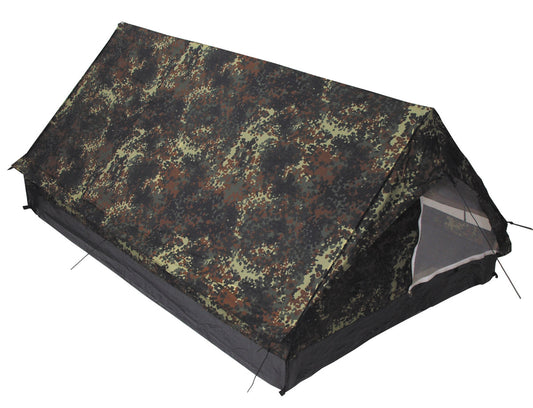 Zelt, "Minipack", 2 Personen,flecktarn