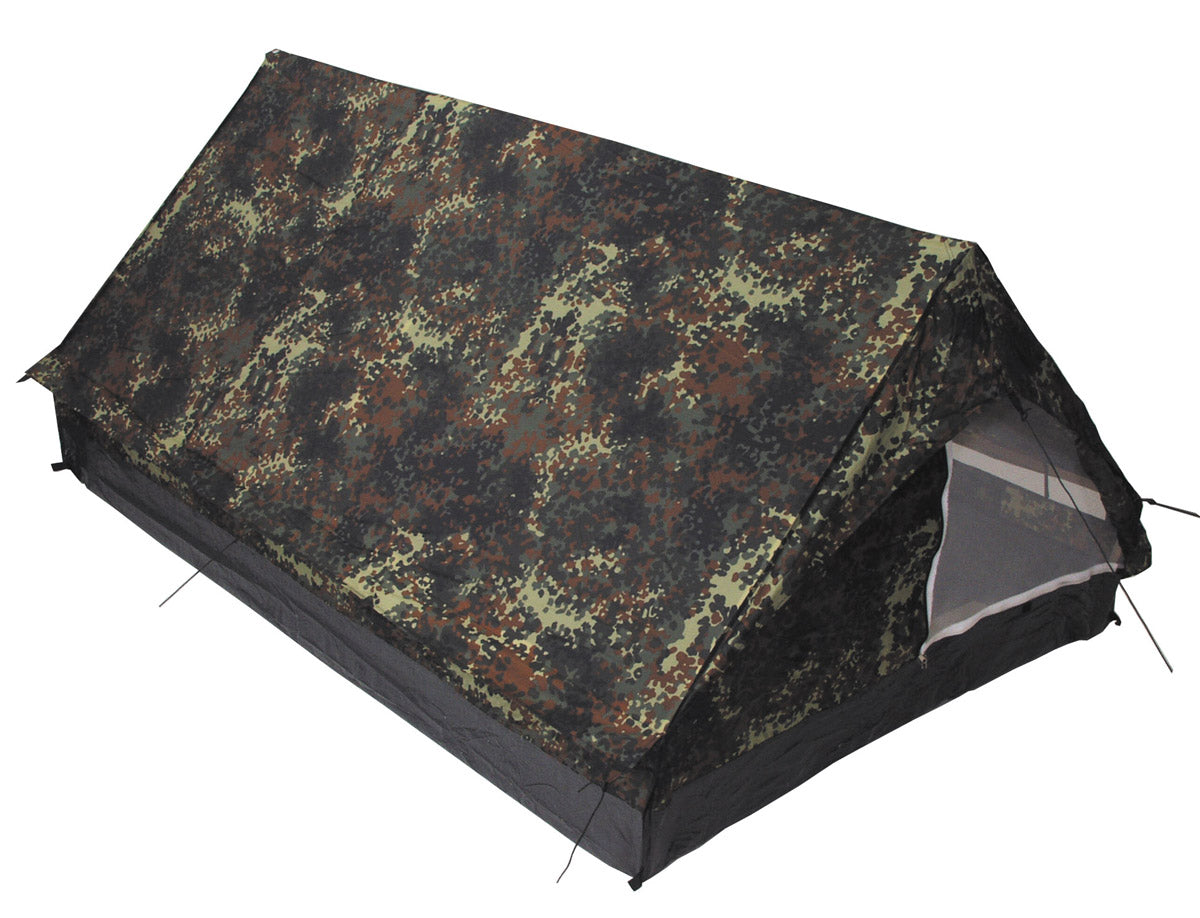 Zelt, "Minipack", 2 Personen,flecktarn