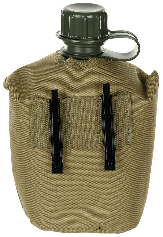 US Plastikfeldflasche, 1 l,Hülle, coyote tan