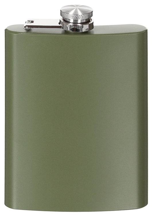 Flachmann, Edelstahl,oliv, 8 OZ, 225 ml