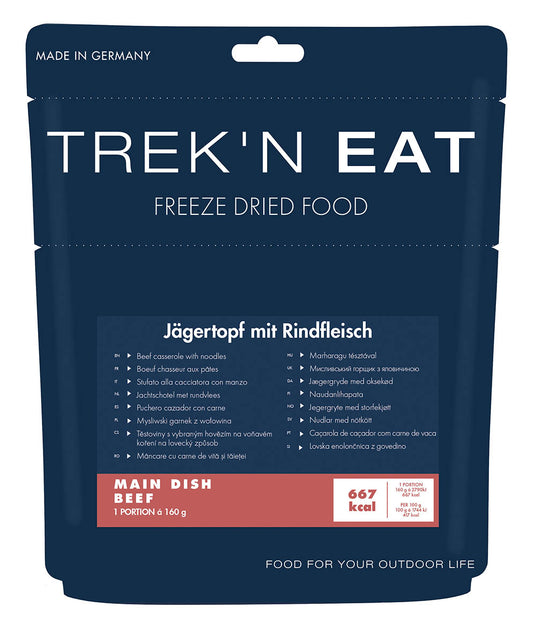 Trek 'n Eat, Jägertopf mitRindfleisch, Nudeln, 7% Mwst.