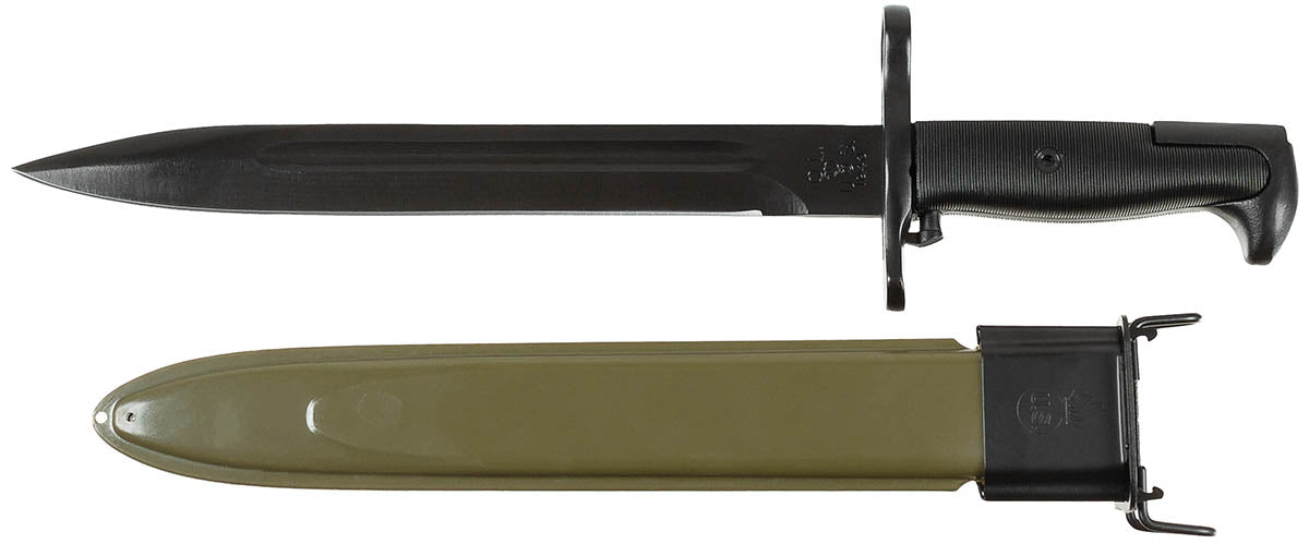 US Bajonett M1, schwarz,Kunststoffgriff, Scheide