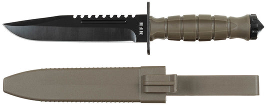 Kampfmesser, "Storm", oliv,Kunststoffgriff, Scheide