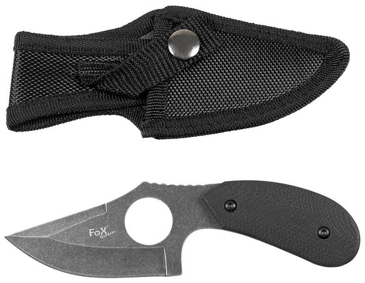 Messer, mit Fingerloch,G10-Griff, Scheide