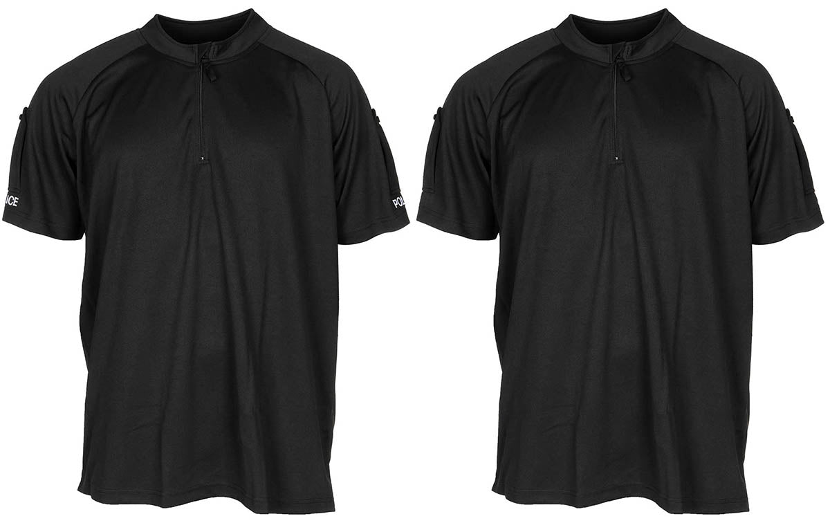 Brit. Funktions-Shirt, Police, schwarz, RV, neuw.