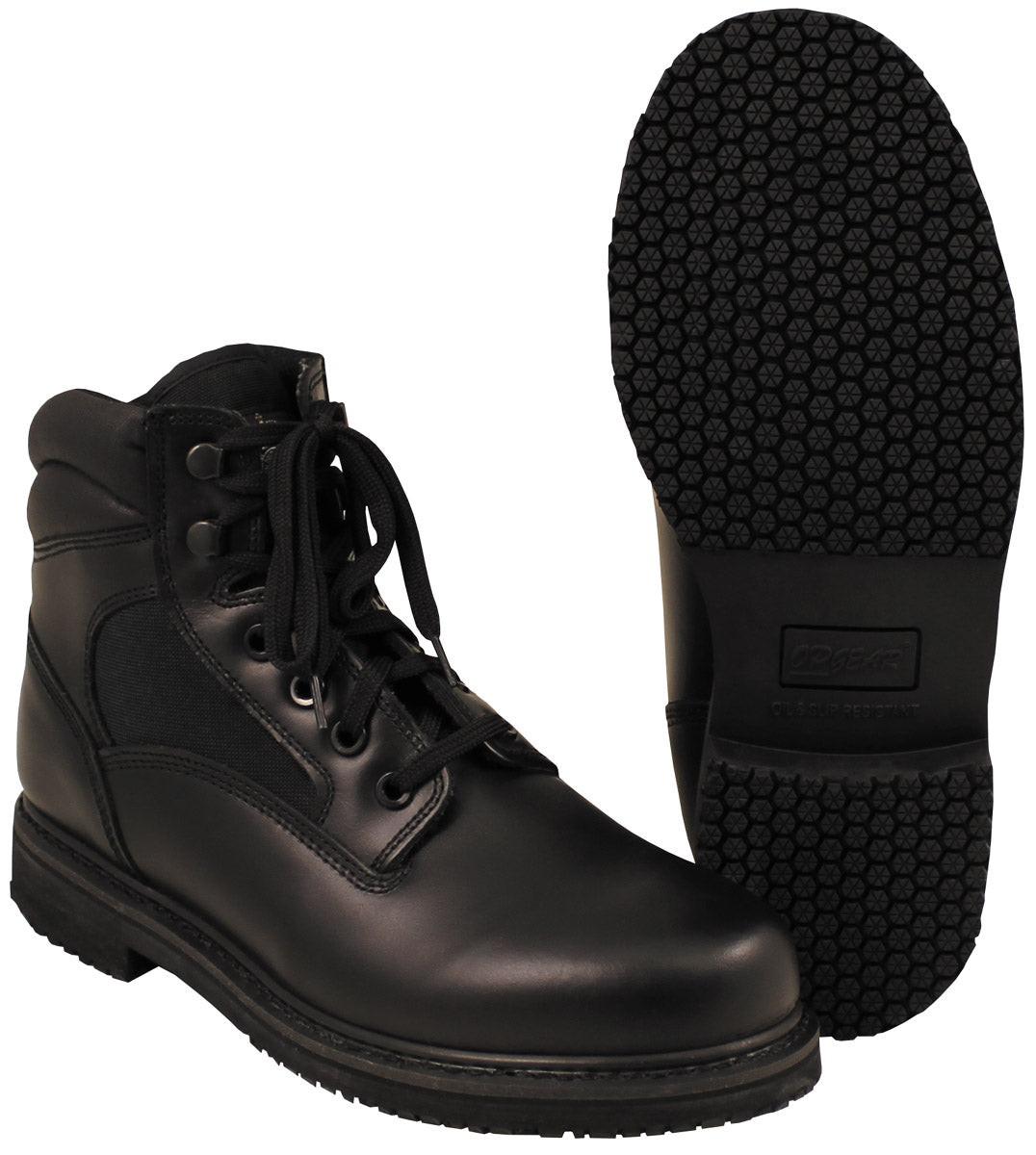 Brit. Stiefel, "Security",Leder, schwarz, neuw.