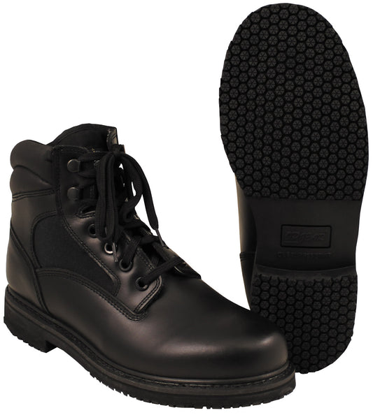 Brit. Stiefel, "Security",Leder, schwarz, neuw.