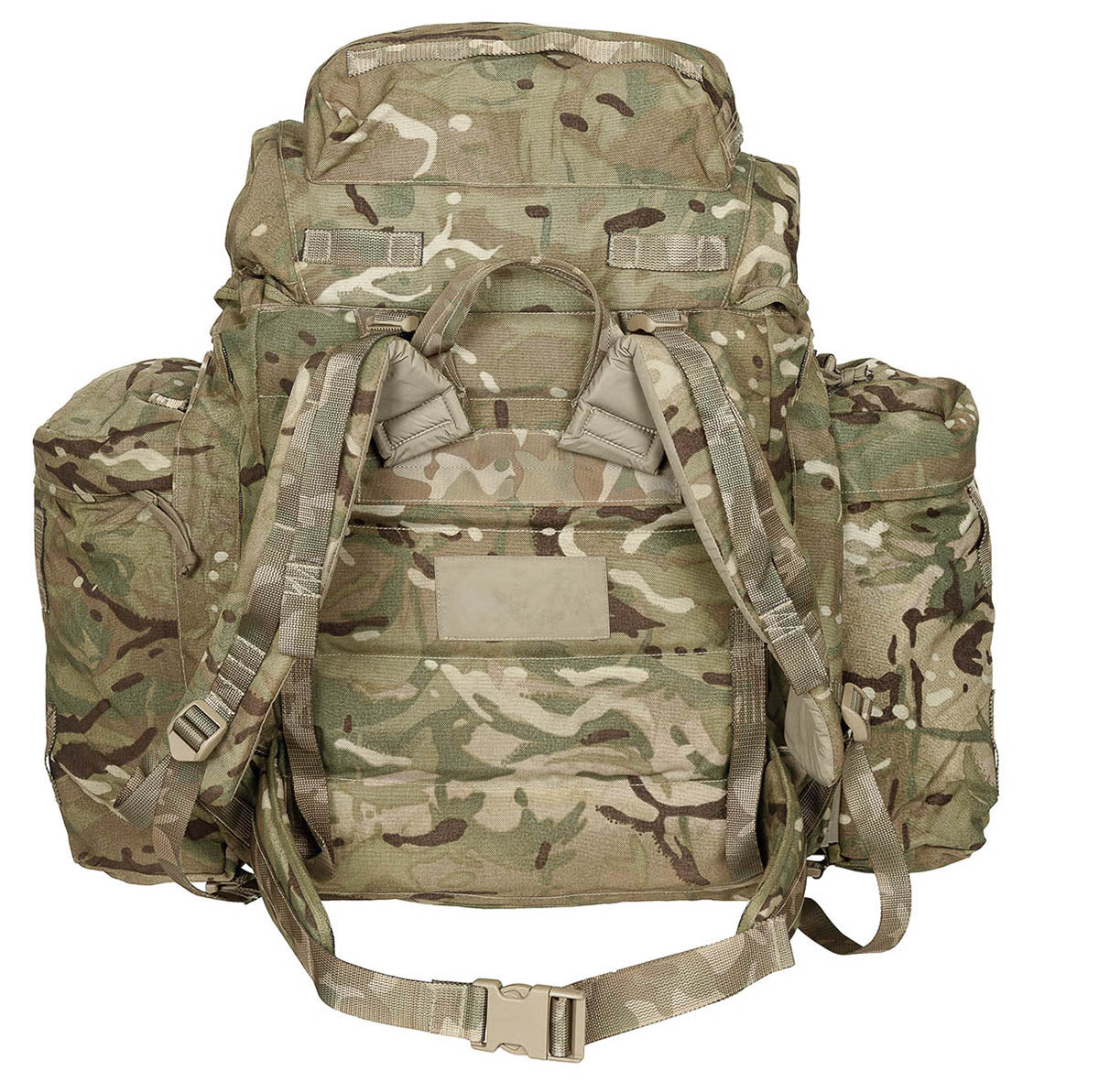 Brit. Rucksack, "INF Short",Seitentaschen, MTP, IRR, gebr.