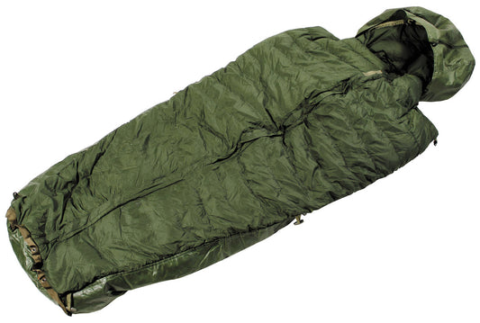 Brit. Mumienschlafsack,Normal, oliv, gebr.