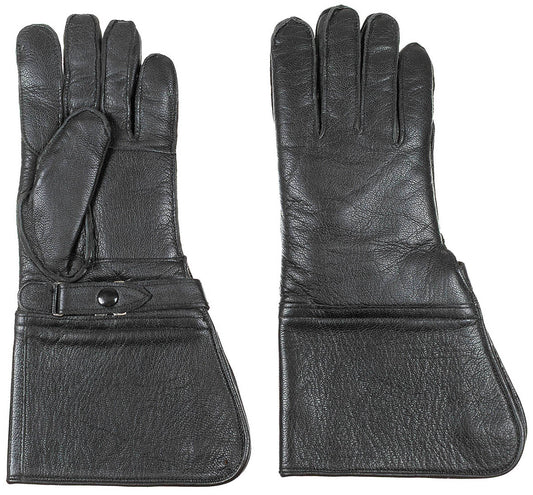 Franz. Lederhandschuhe,Kradfahrer, mit Stulpe, neuw.