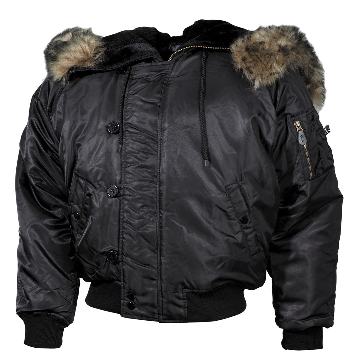 US Polarjacke N2B, schwarz,dick gefüttert