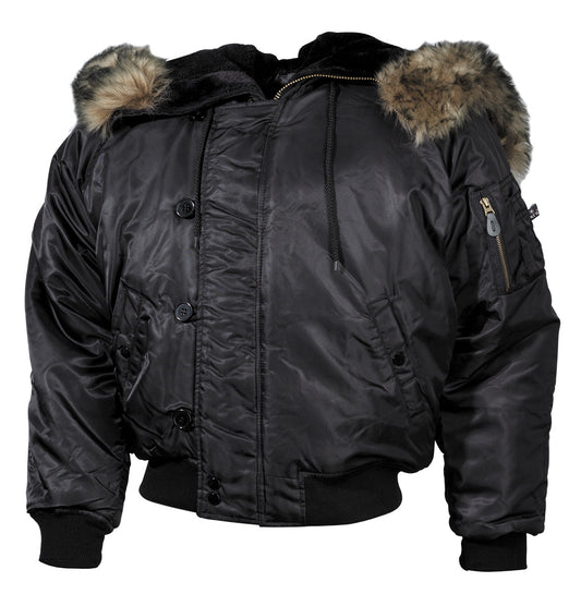 US Polarjacke N2B, schwarz,dick gefüttert