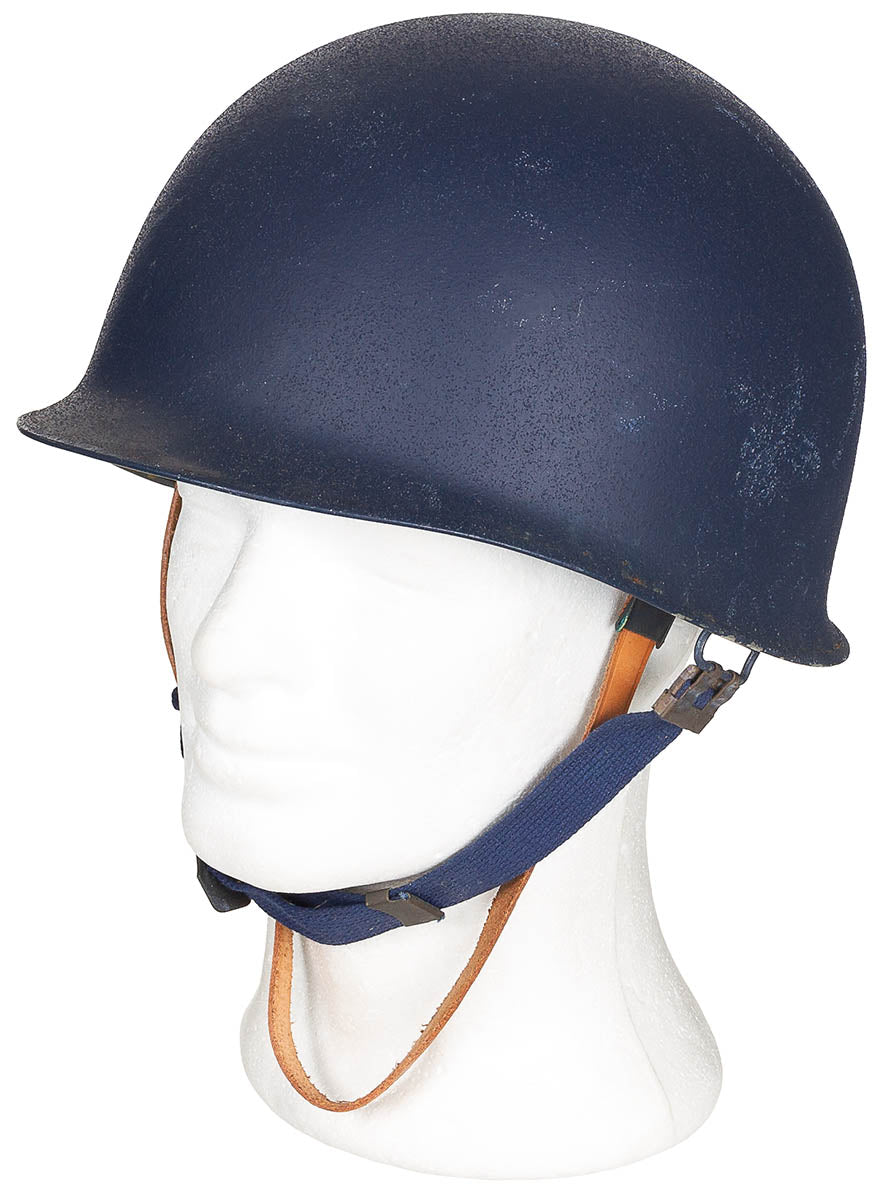 Belg. Helm "M51", blau, mitKunststoff-Innenhelm, neuw.