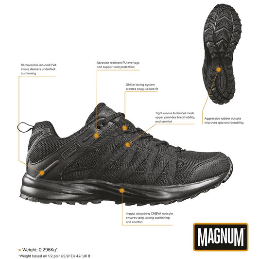 Halbschuhe, "MAGNUM", Storm Trail Lite, schwarz