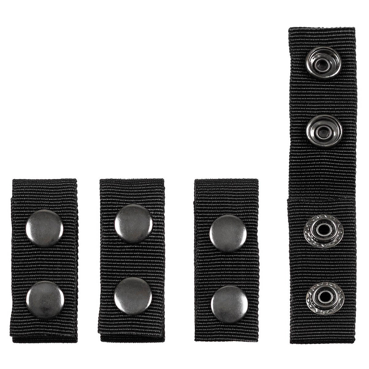 Gürtelhalter, Nylon, 4 Stk.,schwarz, mit 2 Druckknöpfen