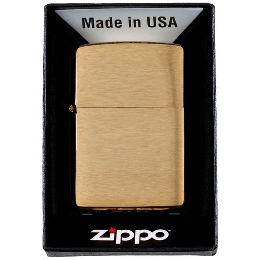 Feuerzeug, Zippo,Brushed Brass, unbefüllt