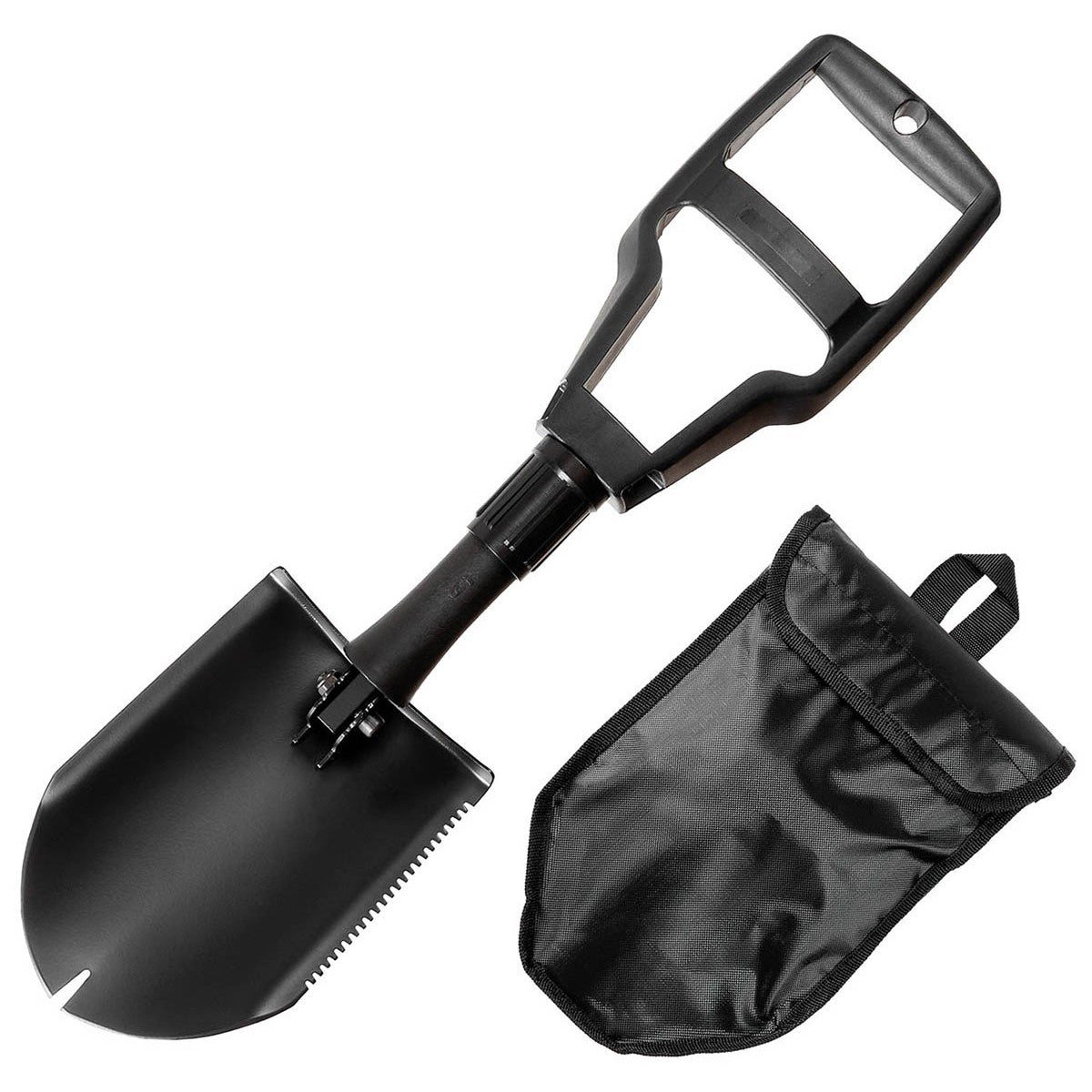 US Klappspaten, Plastikgriff,3-teilig, schwarz