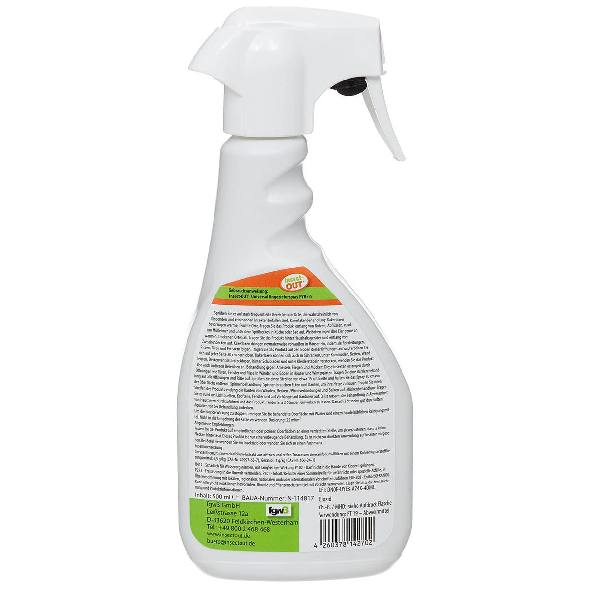 Insect-OUT, 500 ml,Ungezieferspray PYR+G