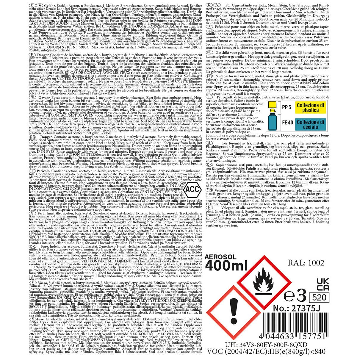 Army Farbspray,WH KHAKI TROPEN, matt, 400 ml