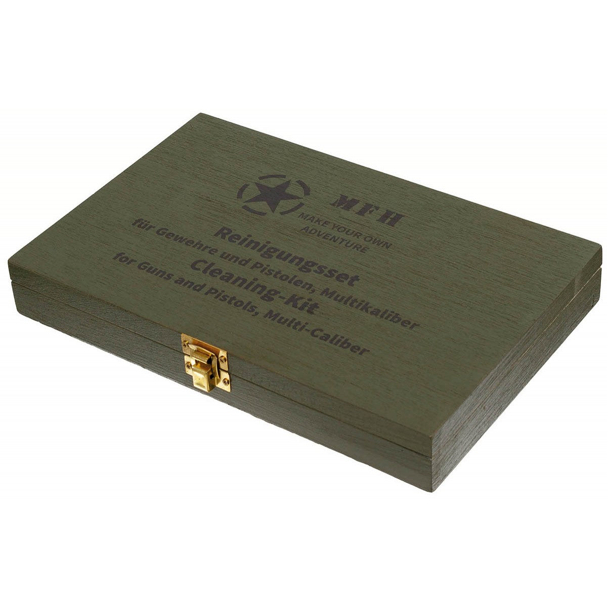 Reinigungsset, für Gewehr undPistole, Multikaliber, Holzbox